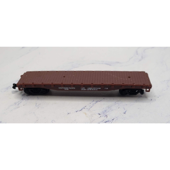 Southern Pacific Flat Car 497866 High Speed N Scale Train Car With Trailer - Picture 5 of 13